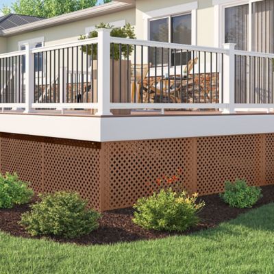 Image showing  4 ft. California Redwood Vinyl Lattice Cap (2-Pack)