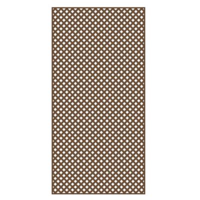 Barrette Outdoor Living 4 ft. x 8 ft. Brazilian Walnut Privacy Diamond Vinyl Lattice