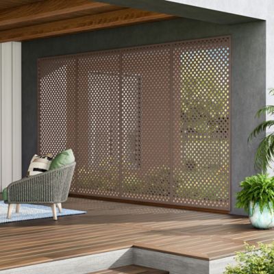 Image showing  4 ft. x 8 ft. Espresso Diamond Privacy Vinyl Lattice