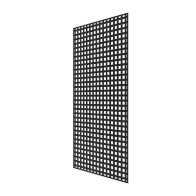 Image showing  4 ft. x 8 ft. Black Square Privacy Vinyl Lattice