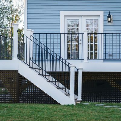 Image showing 5 th FREESTYLE 4 ft. x 8 ft. Black Square Privacy Vinyl Lattice