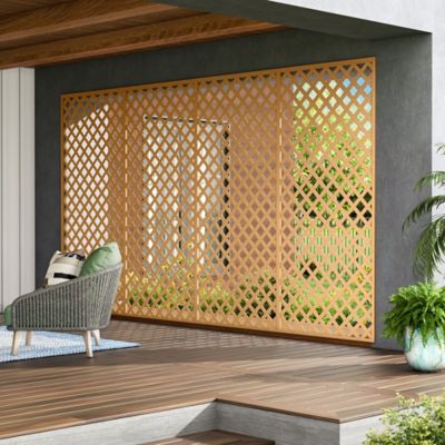 Image showing  4 ft. Sierra Cedar Vinyl Lattice Divider (2-Pack)
