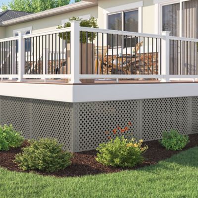 Image showing  4 ft. Nantucket Gray Vinyl Lattice Cap (2-Pack)