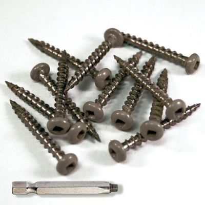 Barrette Outdoor Living 1-1/2 in. Lattice Espresso Stainless Steel Screws (12-Piece/Bag)