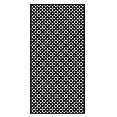 Barrette Outdoor Living 4 ft. x 8 ft. Black Privacy Diamond Vinyl Lattice