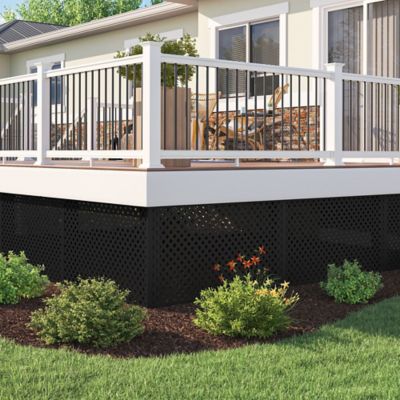 Image showing  4 ft. x 8 ft. Black Privacy Diamond Vinyl Lattice