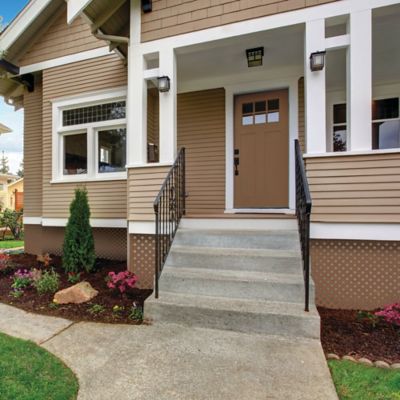 Image showing  4 ft. x 8 ft. California Redwood Garden Vinyl Lattice