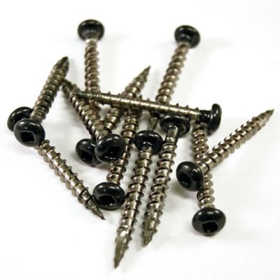 Barrette Outdoor Living 1-1/2 in. Lattice Black Stainless Steel Screws (12-Piece/Bag)