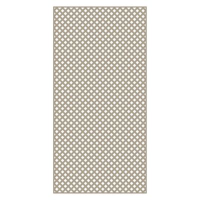 Barrette Outdoor Living 4 ft. x 8 ft. Clay Diamond Vinyl Lattice