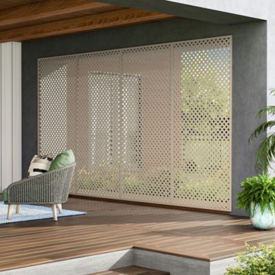 Image showing  4 ft. x 8 ft. Clay Diamond Vinyl Lattice