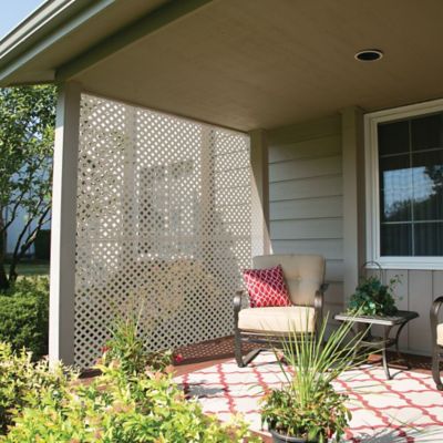 Image showing  4 ft. x 8 ft. Clay Diamond Vinyl Lattice