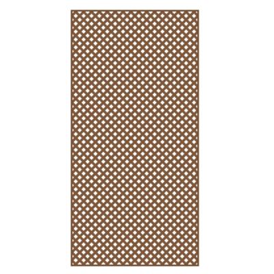 Barrette Outdoor Living 4 ft. x 8 ft. California Redwood Privacy Diamond Vinyl Lattice