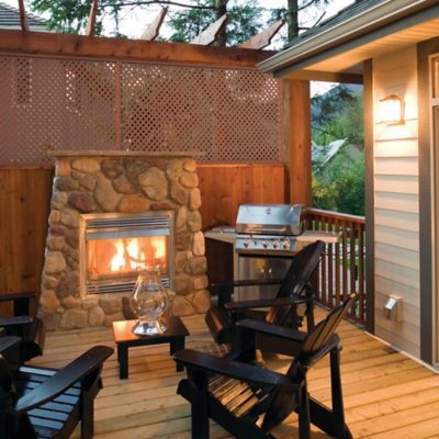 Image showing  4 ft. x 8 ft. California Redwood Privacy Diamond Vinyl Lattice