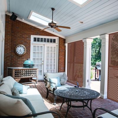 Image showing  4 ft. x 8 ft. California Redwood Privacy Diamond Vinyl Lattice