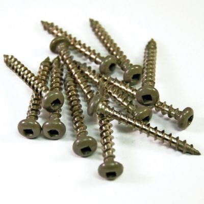 Barrette Outdoor Living 1-1/2 in. Stainless Steel Brazilian Walnut Screws (12-Piece/Bag)