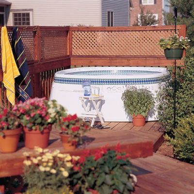 Image showing  4 ft. x 8 ft. Sierra Cedar Privacy Diamond Vinyl Lattice