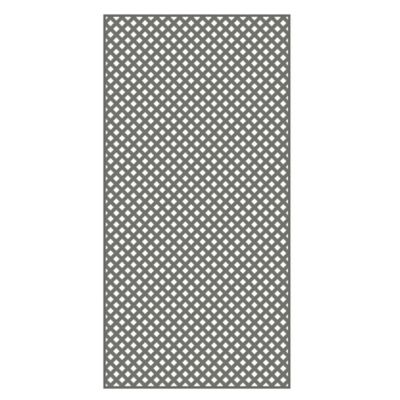 Barrette Outdoor Living 4 ft. x 8 ft. Nantucket Gray Privacy Diamond Vinyl Lattice