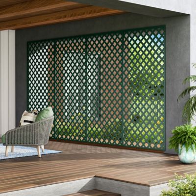 Image showing  4 ft. Woodland Green Vinyl Lattice Divider (2-Pack)