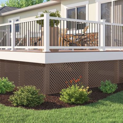 Image showing  4 ft. Espresso Vinyl Lattice Cap (2-Pack)