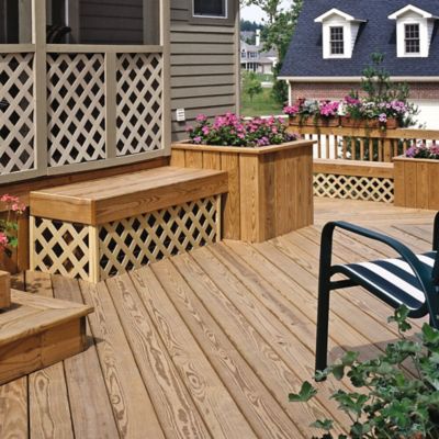 Image showing  4 ft. x 8 ft. Sierra Cedar Classic Diamond Vinyl Lattice