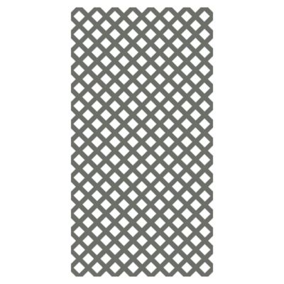 Barrette Outdoor Living 4 ft. x 8 ft. Nantucket Gray Garden Vinyl Lattice