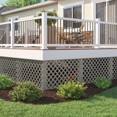 Image showing  4 ft. x 8 ft. Nantucket Gray Garden Vinyl Lattice