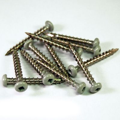 FREESTYLE 1-1/2 in. Stainless Steel Nantucket Gray Screws, 12 pc./Bag