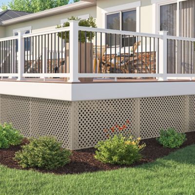 Image showing  4 ft. Clay Vinyl Lattice Cap (2-Pack)