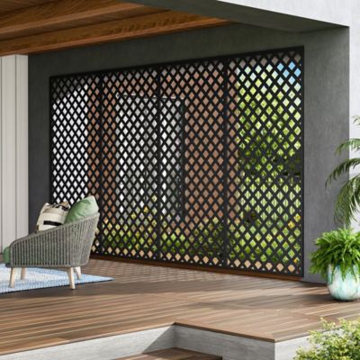 Image showing  4 ft. Black Vinyl Lattice Divider (2-Pack)