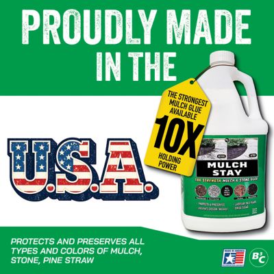 Image showing 6 th B3C Mulch Stay Mulch & Stone Glue & Preservative Strongest Mulch Glue, Stops Washout, One Coat Advantage, 1 gal.