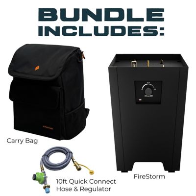 Image showing  Firestorm Series I Black Propane Fire Pit