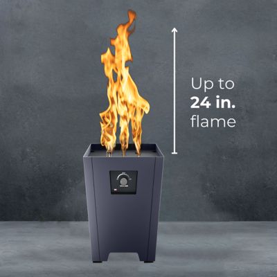 Image showing 6 th Live Outdoor Firestorm Series I Blue Propane Fire Pit