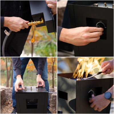 Image showing  Firestorm Series I Charcoal Propane Fire Pit