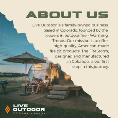 Image showing 6 th Live Outdoor Firestorm Series II Charcoal Propane Fire Pit