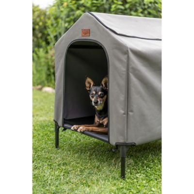 Image showing 6 th TRIXIE 2-in-1 Elevated Dog House, Portable Pet Camping Cot & Tent, Raised Bed & Dog Shade