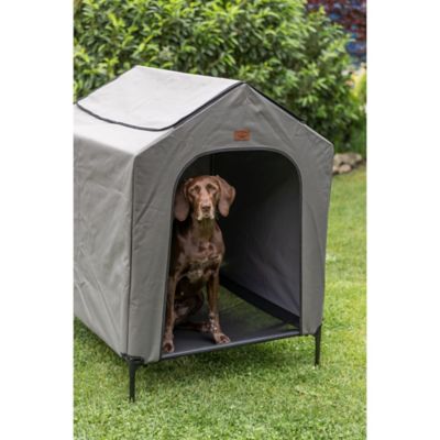 Image showing 13 th TRIXIE 2-in-1 Elevated Dog House, Portable Pet Camping Cot & Tent, Raised Bed & Dog Shade