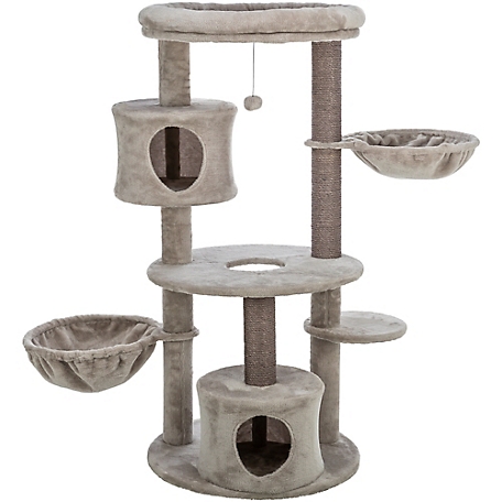 TRIXIE Anna 50 in. Cat Tree, Scratching Posts, Cat Tower with Condos, Hammocks, Platforms, Hanging Cat Toy