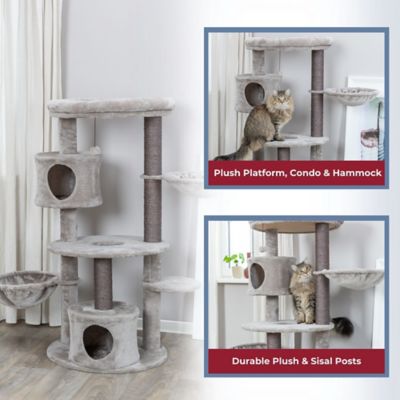 Image showing 2 th TRIXIE Anna 50 in. Cat Tree, Scratching Posts, Cat Tower with Condos, Hammocks, Platforms, Hanging Cat Toy