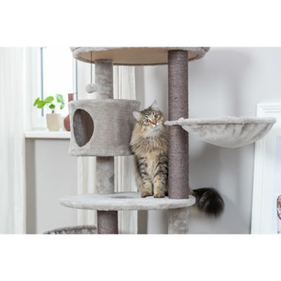 Image showing 3 th TRIXIE Anna 50 in. Cat Tree, Scratching Posts, Cat Tower with Condos, Hammocks, Platforms, Hanging Cat Toy
