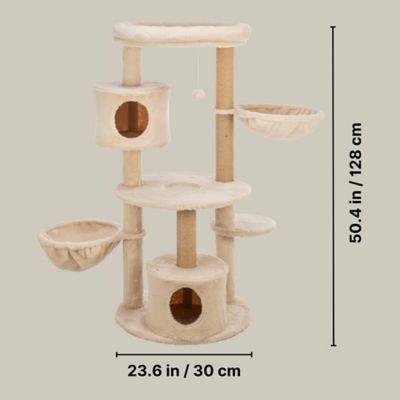 Image showing 7 th TRIXIE Anna 50 in. Cat Tree, Scratching Posts, Cat Tower with Condos, Hammocks, Platforms, Hanging Cat Toy