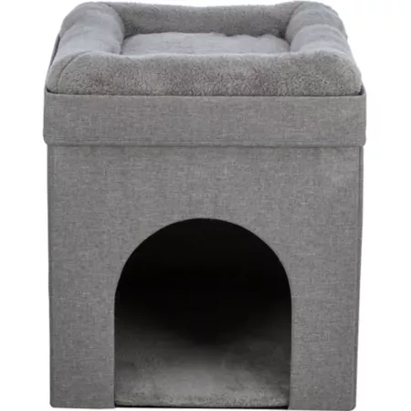 TRIXIE Crazy Cube Stackable Cat Condo Indoor Cat House with Scratching Post Foldable Cat Cave 1 Floor Cat Trees & Condos