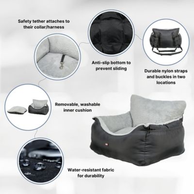 Image showing  Convertible Lite Dog Car Seat for Small Dogs, Dog Booster Seat, Travel Pet Bed
