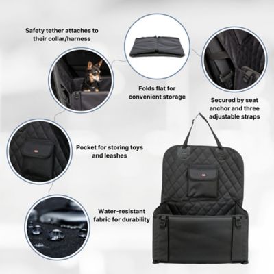 Image showing  Pet Lite Car Seat for Small Dogs, Dog Booster Seat, Travel Pet Bed, Ideal for Small Dogs and Cats