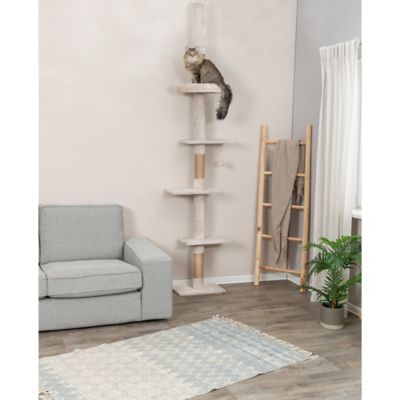 Image showing  Kobe Cat Tree, 4-Level Cat Tower, Adjustable Tension 90.5-104 in.Ceiling Mount, Large Sisal Cat Scratcher