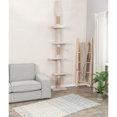 Image showing  Kobe Cat Tree, 4-Level Cat Tower, Adjustable Tension 90.5-104 in.Ceiling Mount, Large Sisal Cat Scratcher