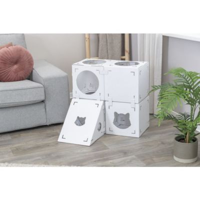 Image showing  Finca Felice Modular Cardboard Cat Condo, Indoor Cat Play Tower, Corrugated Cat House, Cat Hideout