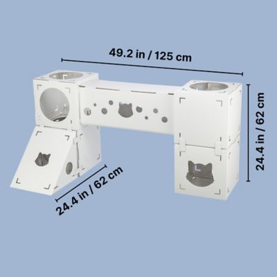 Image showing 6 th TRIXIE Finca Felice Modular Cardboard Cat Condo, Indoor Cat Play Tower, Corrugated Cat House, Cat Hideout