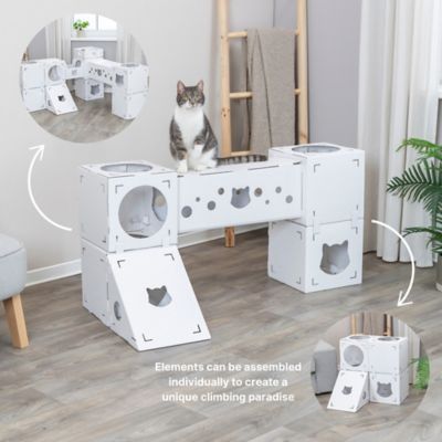 Image showing 7 th TRIXIE Finca Felice Modular Cardboard Cat Condo, Indoor Cat Play Tower, Corrugated Cat House, Cat Hideout