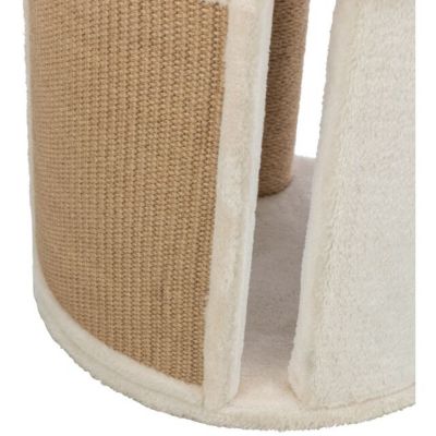 Image showing  Giorgia 32 in. Cat Tower, Combo Plush & Sisal Covered Surfaces, Scratching Posts, Indoor Cat Condo with Padded Bed