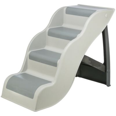 TRIXIE 4 Step Pet Stairs, Lightweight and Collapsible, Easy to Store, Non-Slip Treads, Ideal for Dogs and Cats